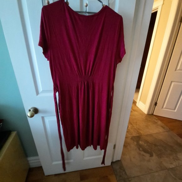 Plum Tristan Tie Back Midi Dress - Picture 5 of 8